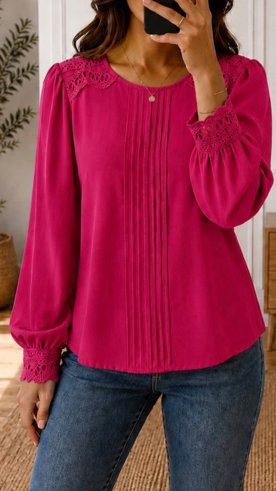 Blusa con encaje